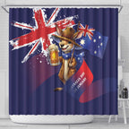 Australia Day Kangaroo Flag Shower Curtain Aussie Aussie Aussie Oi Oi Oi - Aussie Hoodie