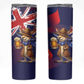Australia Day Kangaroo Flag Skinny Tumbler Aussie Aussie Aussie Oi Oi Oi - Aussie Hoodie