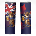 Australia Day Kangaroo Flag Skinny Tumbler Aussie Aussie Aussie Oi Oi Oi - Aussie Hoodie