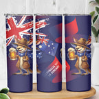 Australia Day Kangaroo Flag Skinny Tumbler Aussie Aussie Aussie Oi Oi Oi - Aussie Hoodie