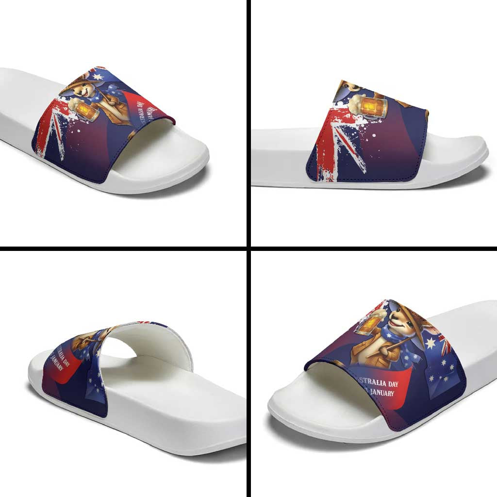 Australia Day Kangaroo Flag Slide Sandals Aussie Aussie Aussie Oi Oi Oi - Aussie Hoodie