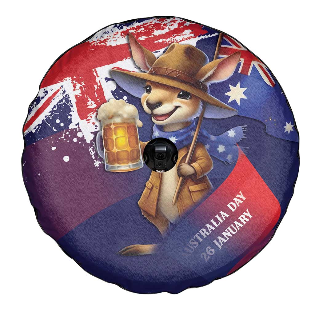 Australia Day Kangaroo Flag Spare Tire Cover Aussie Aussie Aussie Oi Oi Oi - Aussie Hoodie
