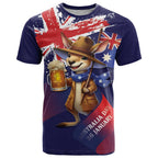 Australia Day Kangaroo Flag T Shirt Aussie Aussie Aussie Oi Oi Oi - Aussie Hoodie