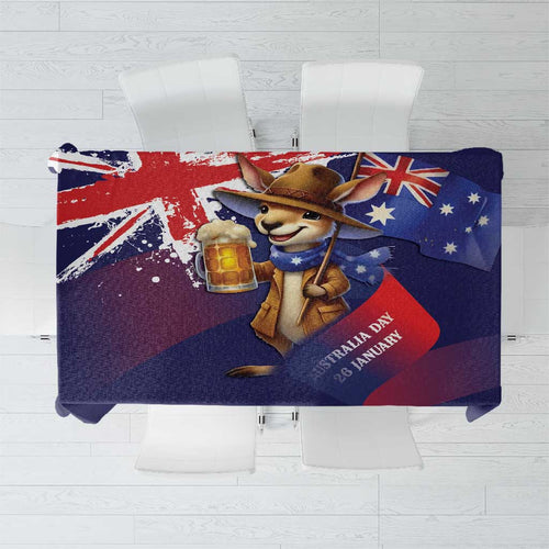 Australia Day Kangaroo Flag Tablecloth Aussie Aussie Aussie Oi Oi Oi - Aussie Hoodie