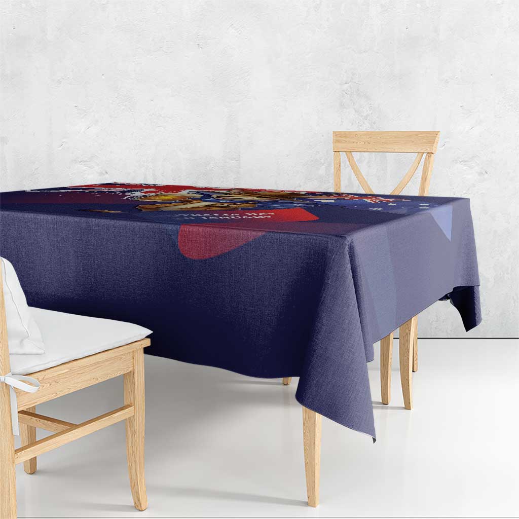 Australia Day Kangaroo Flag Tablecloth Aussie Aussie Aussie Oi Oi Oi - Aussie Hoodie