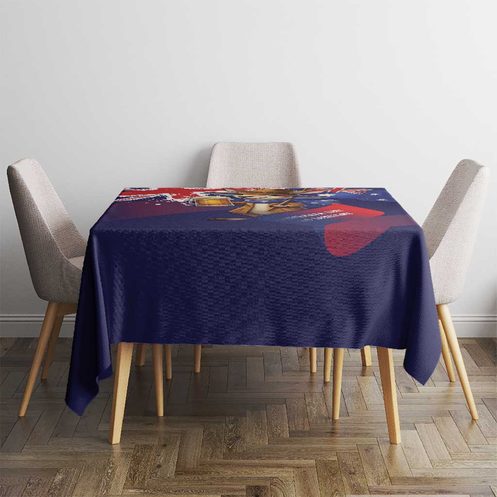 Australia Day Kangaroo Flag Tablecloth Aussie Aussie Aussie Oi Oi Oi - Aussie Hoodie
