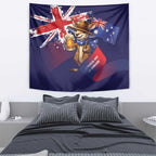 Australia Day Kangaroo Flag Tapestry Aussie Aussie Aussie Oi Oi Oi - Aussie Hoodie