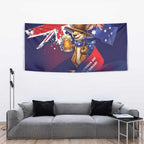 Australia Day Kangaroo Flag Tapestry Aussie Aussie Aussie Oi Oi Oi - Aussie Hoodie