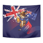 Australia Day Kangaroo Flag Tapestry Aussie Aussie Aussie Oi Oi Oi - Aussie Hoodie