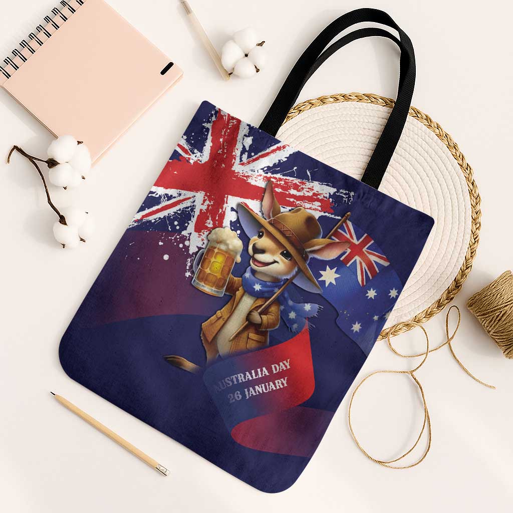Australia Day Kangaroo Flag Tote Bag Aussie Aussie Aussie Oi Oi Oi - Aussie Hoodie
