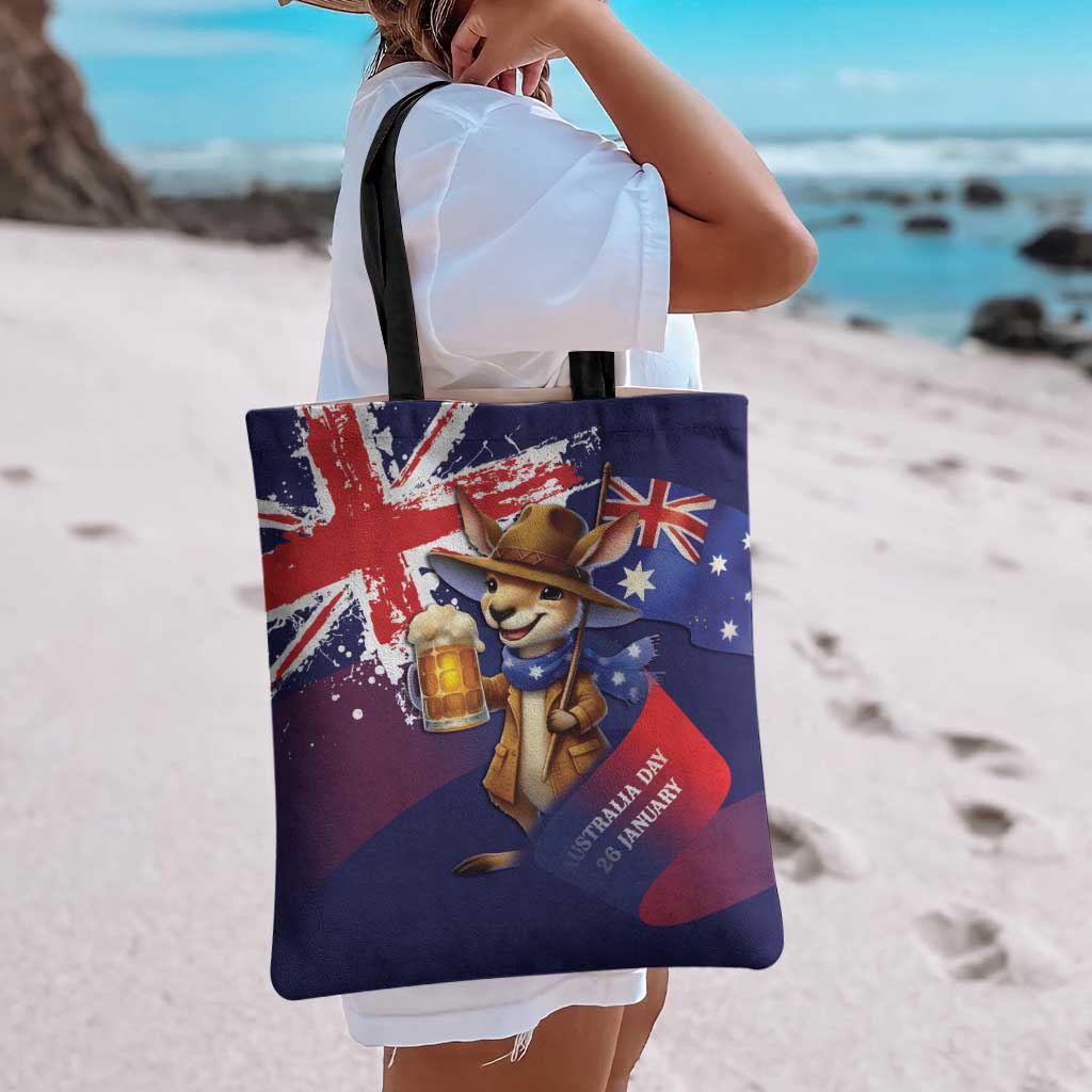Australia Day Kangaroo Flag Tote Bag Aussie Aussie Aussie Oi Oi Oi - Aussie Hoodie