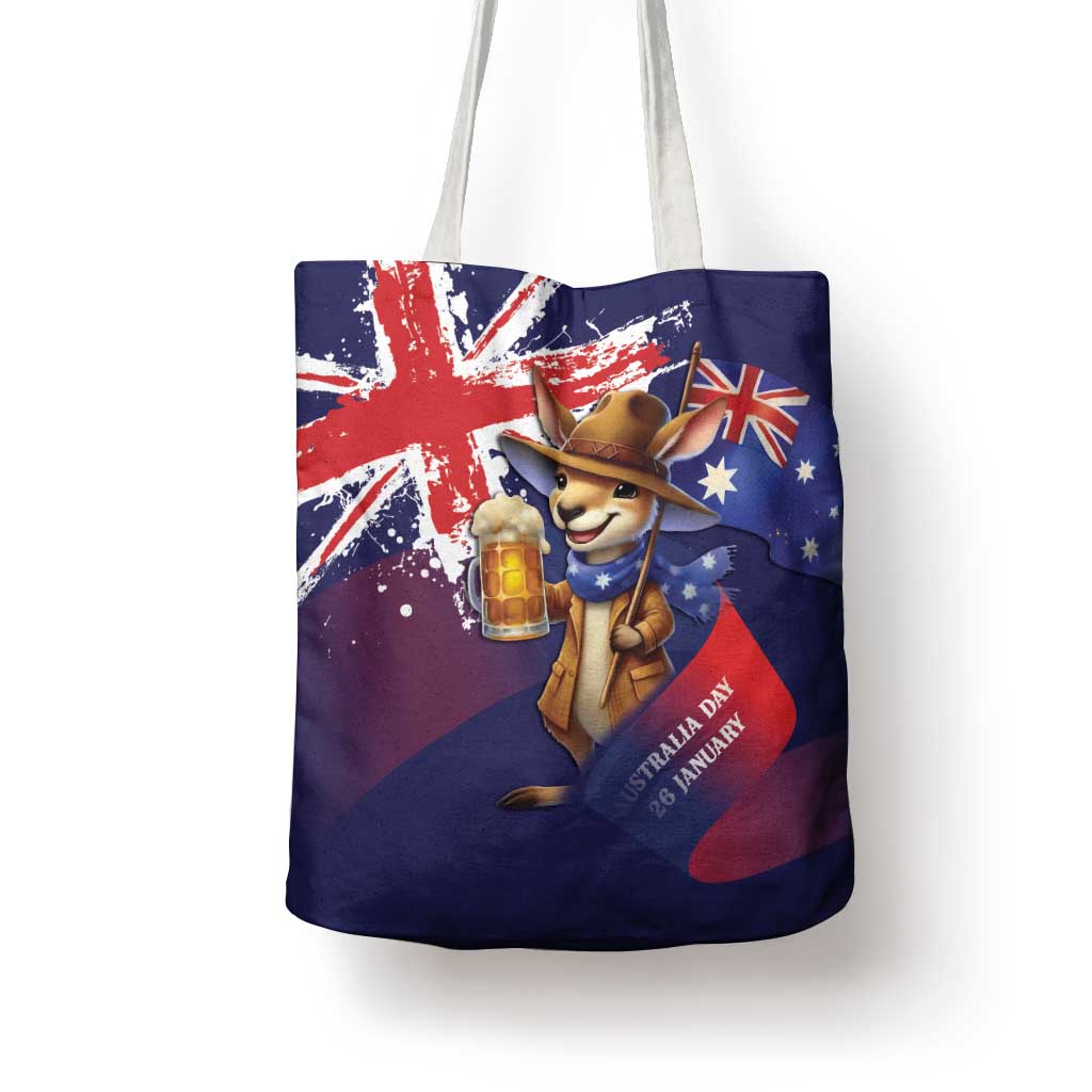 Australia Day Kangaroo Flag Tote Bag Aussie Aussie Aussie Oi Oi Oi - Aussie Hoodie