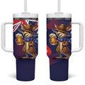 Australia Day Kangaroo Flag Tumbler With Handle Aussie Aussie Aussie Oi Oi Oi - Aussie Hoodie