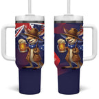 Australia Day Kangaroo Flag Tumbler With Handle Aussie Aussie Aussie Oi Oi Oi - Aussie Hoodie