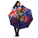 Australia Day Kangaroo Flag Umbrella Aussie Aussie Aussie Oi Oi Oi - Aussie Hoodie