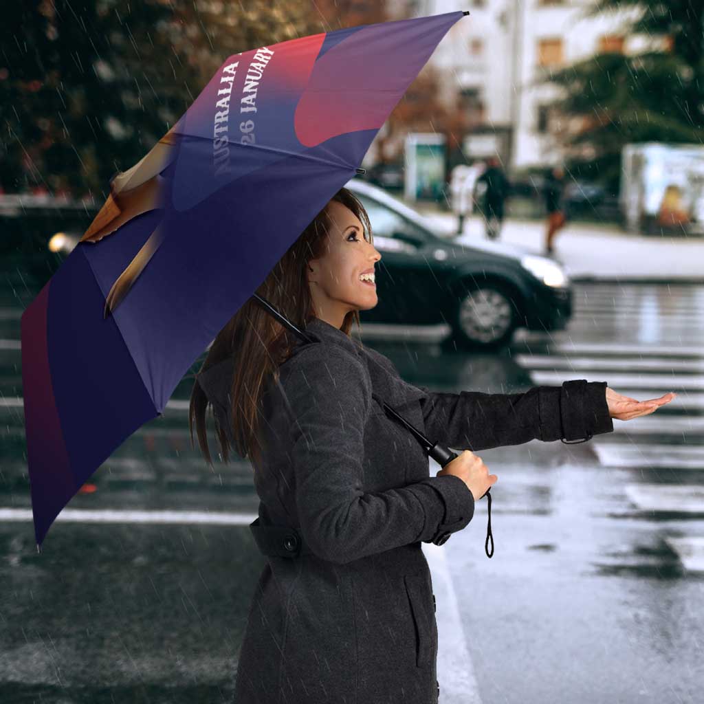 Australia Day Kangaroo Flag Umbrella Aussie Aussie Aussie Oi Oi Oi - Aussie Hoodie