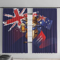 Australia Day Kangaroo Flag Window Curtain Aussie Aussie Aussie Oi Oi Oi - Aussie Hoodie