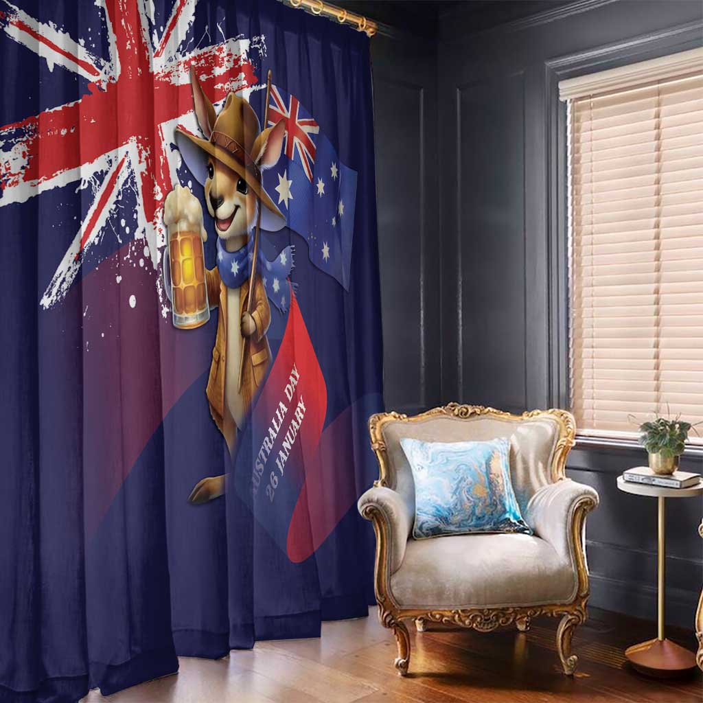Australia Day Kangaroo Flag Window Curtain Aussie Aussie Aussie Oi Oi Oi - Aussie Hoodie