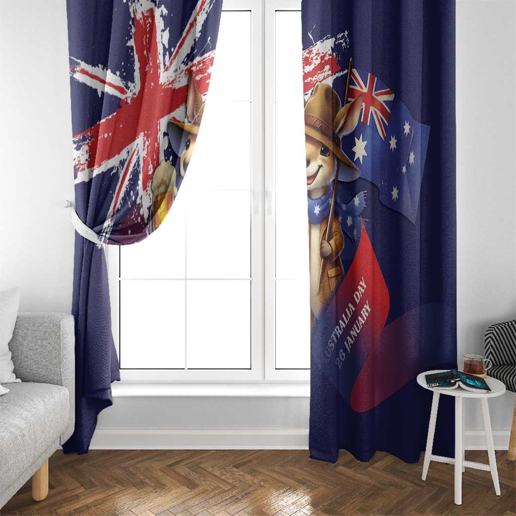 Australia Day Kangaroo Flag Window Curtain Aussie Aussie Aussie Oi Oi Oi - Aussie Hoodie