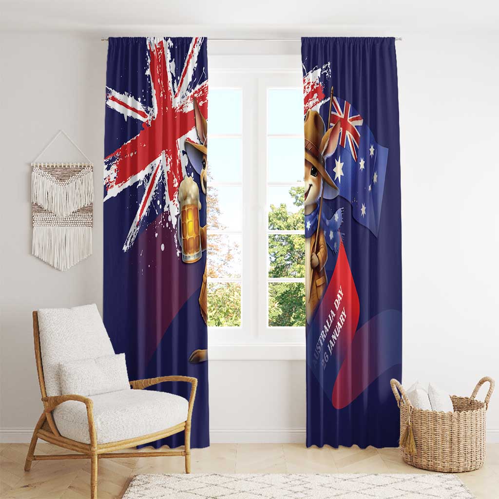 Australia Day Kangaroo Flag Window Curtain Aussie Aussie Aussie Oi Oi Oi - Aussie Hoodie