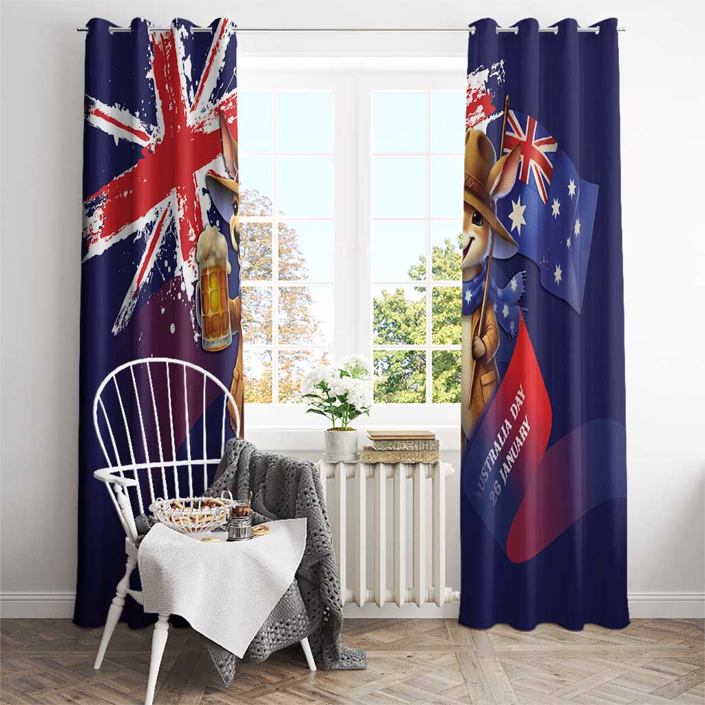 Australia Day Kangaroo Flag Window Curtain Aussie Aussie Aussie Oi Oi Oi - Aussie Hoodie