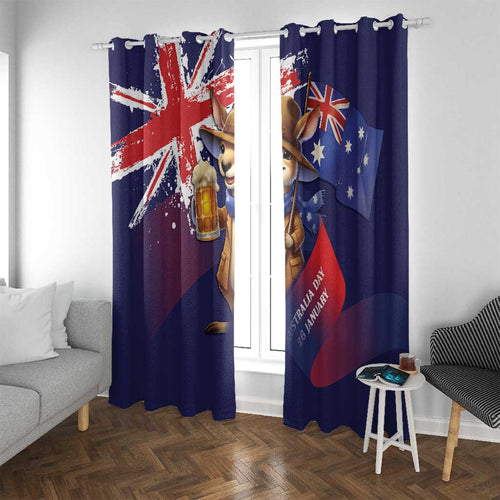 Australia Day Kangaroo Flag Window Curtain Aussie Aussie Aussie Oi Oi Oi - Aussie Hoodie