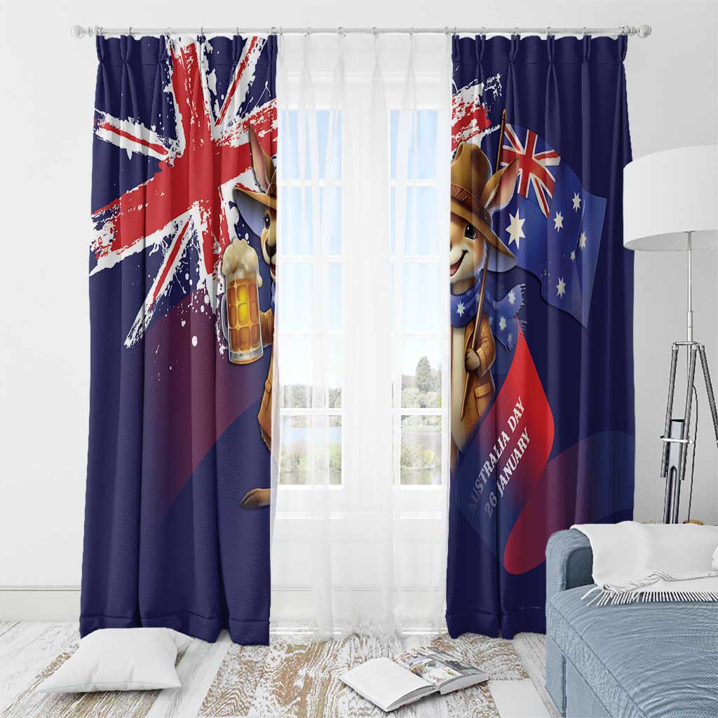 Australia Day Kangaroo Flag Window Curtain Aussie Aussie Aussie Oi Oi Oi - Aussie Hoodie