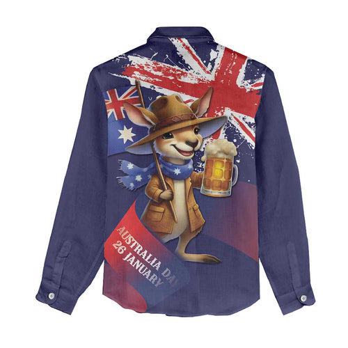 Australia Day Kangaroo Flag Women Casual Shirt Aussie Aussie Aussie Oi Oi Oi - Aussie Hoodie
