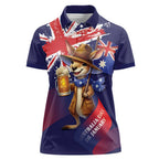 Australia Day Kangaroo Flag Women Polo Shirt Aussie Aussie Aussie Oi Oi Oi - Aussie Hoodie