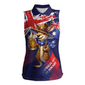Australia Day Kangaroo Flag Women Sleeveless Polo Shirt Aussie Aussie Aussie Oi Oi Oi - Aussie Hoodie