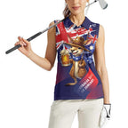 Australia Day Kangaroo Flag Women Sleeveless Polo Shirt Aussie Aussie Aussie Oi Oi Oi - Aussie Hoodie