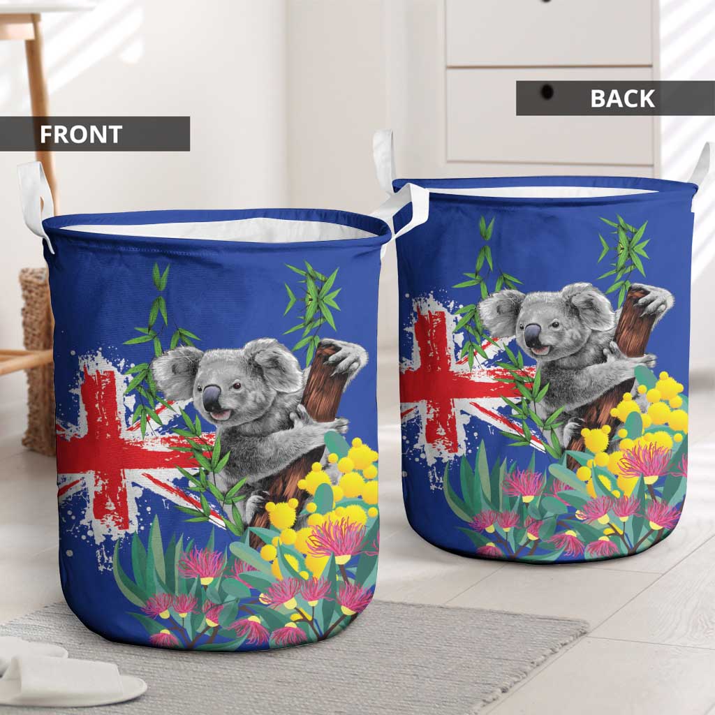Australia Day Koala Laundry Basket Aussie Aussie Aussie Oi Oi Oi Blue Color - Aussie Hoodie