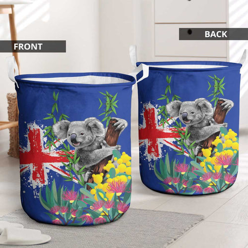 Australia Day Koala Laundry Basket Aussie Aussie Aussie Oi Oi Oi Blue Color - Aussie Hoodie