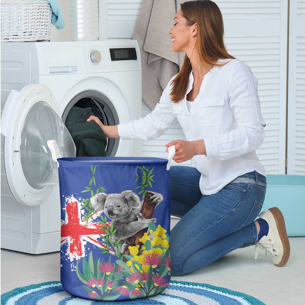 Australia Day Koala Laundry Basket Aussie Aussie Aussie Oi Oi Oi Blue Color - Aussie Hoodie