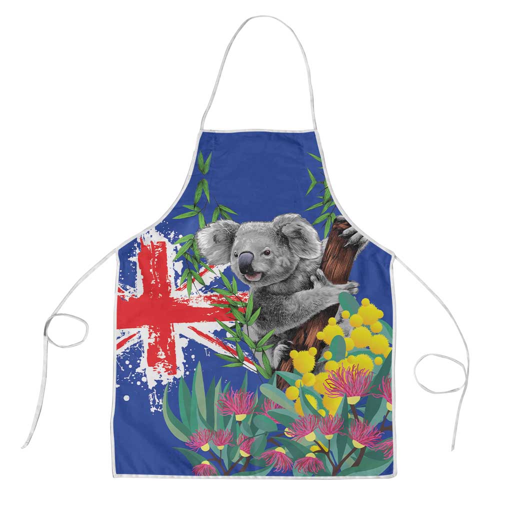 Australia Day Koala Apron Aussie Aussie Aussie Oi Oi Oi Blue Color - Aussie Hoodie