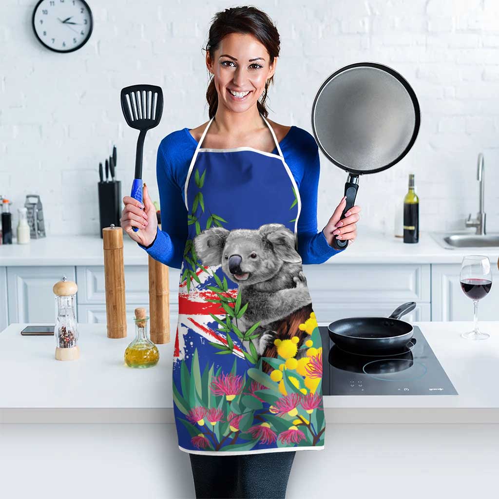 Australia Day Koala Apron Aussie Aussie Aussie Oi Oi Oi Blue Color - Aussie Hoodie