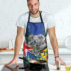 Australia Day Koala Apron Aussie Aussie Aussie Oi Oi Oi Blue Color - Aussie Hoodie