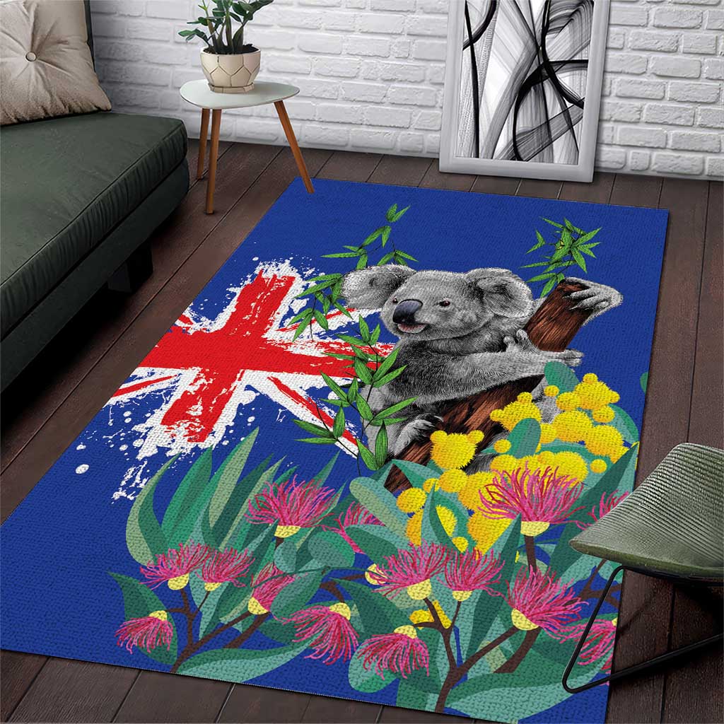 Australia Day Koala Area Rug Aussie Aussie Aussie Oi Oi Oi Blue Color - Aussie Hoodie