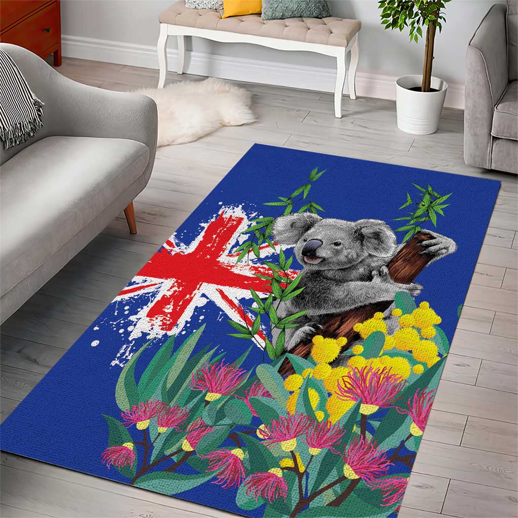 Australia Day Koala Area Rug Aussie Aussie Aussie Oi Oi Oi Blue Color - Aussie Hoodie
