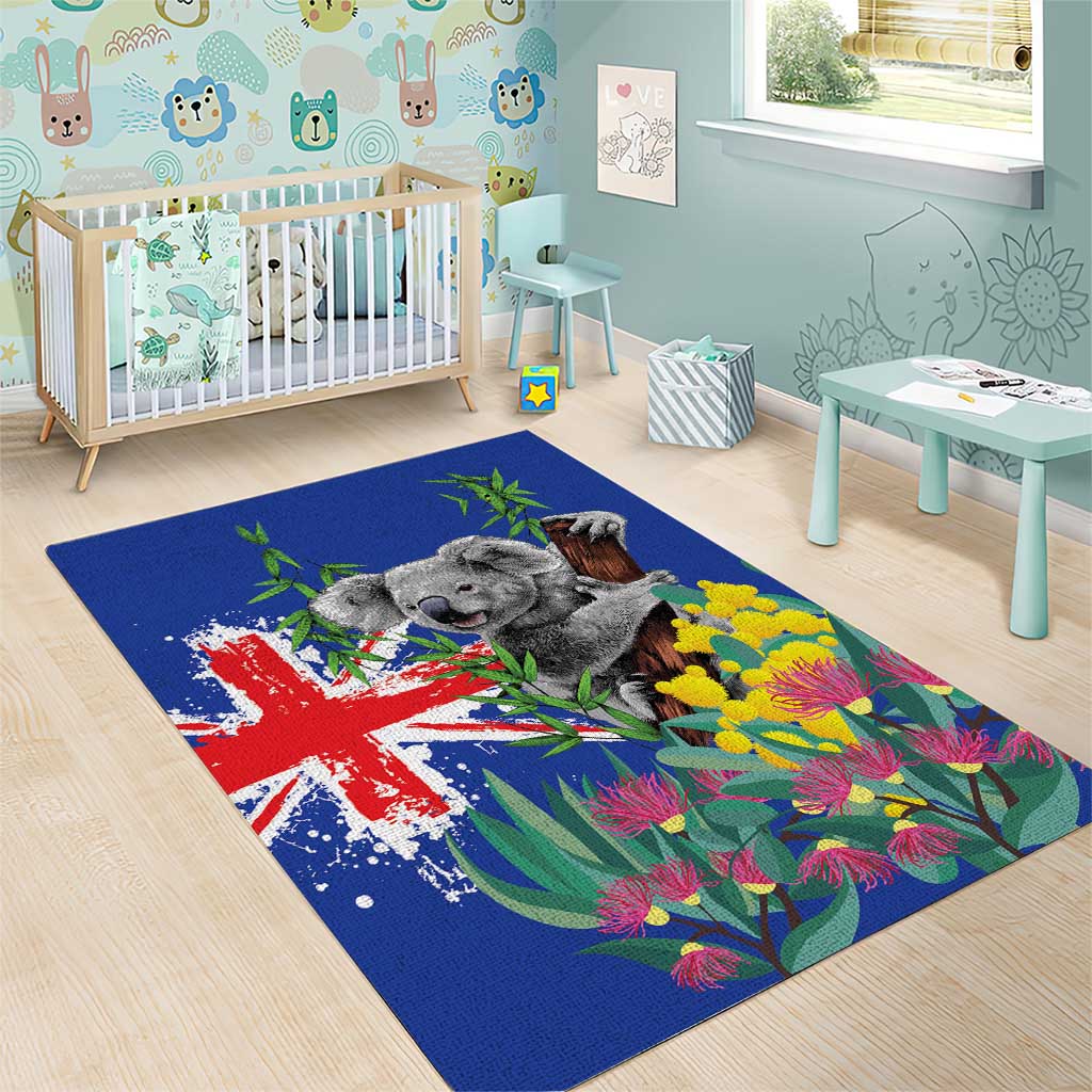 Australia Day Koala Area Rug Aussie Aussie Aussie Oi Oi Oi Blue Color - Aussie Hoodie