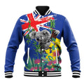 Australia Day Koala Baseball Jacket Aussie Aussie Aussie Oi Oi Oi Blue Color - Aussie Hoodie