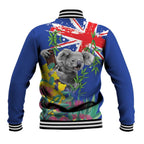Australia Day Koala Baseball Jacket Aussie Aussie Aussie Oi Oi Oi Blue Color - Aussie Hoodie