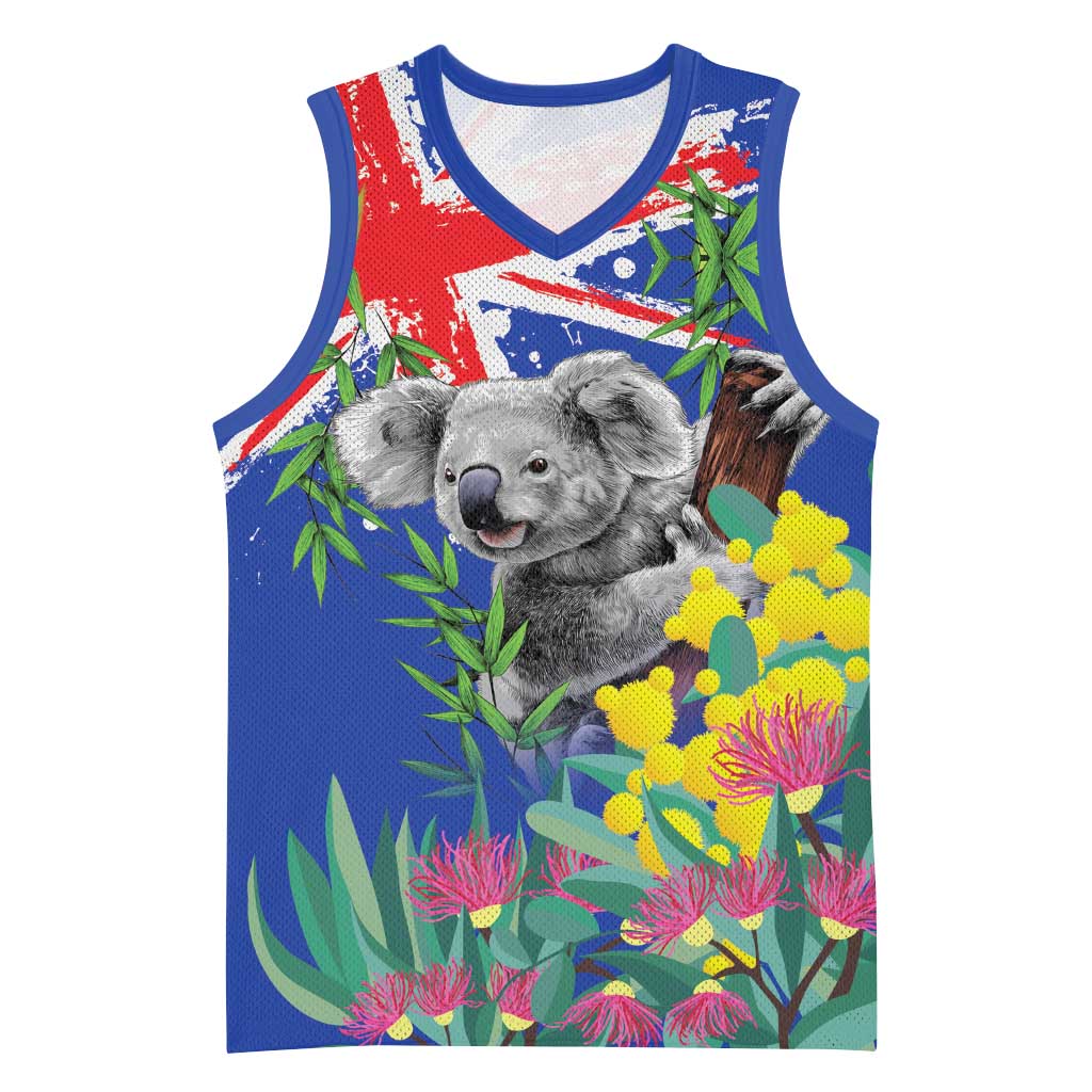 Australia Day Koala Basketball Jersey Aussie Aussie Aussie Oi Oi Oi Blue Color - Aussie Hoodie