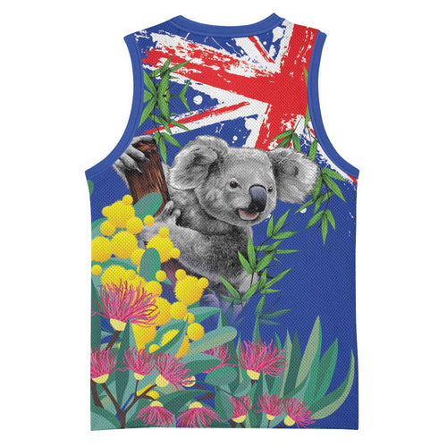 Australia Day Koala Basketball Jersey Aussie Aussie Aussie Oi Oi Oi Blue Color - Aussie Hoodie