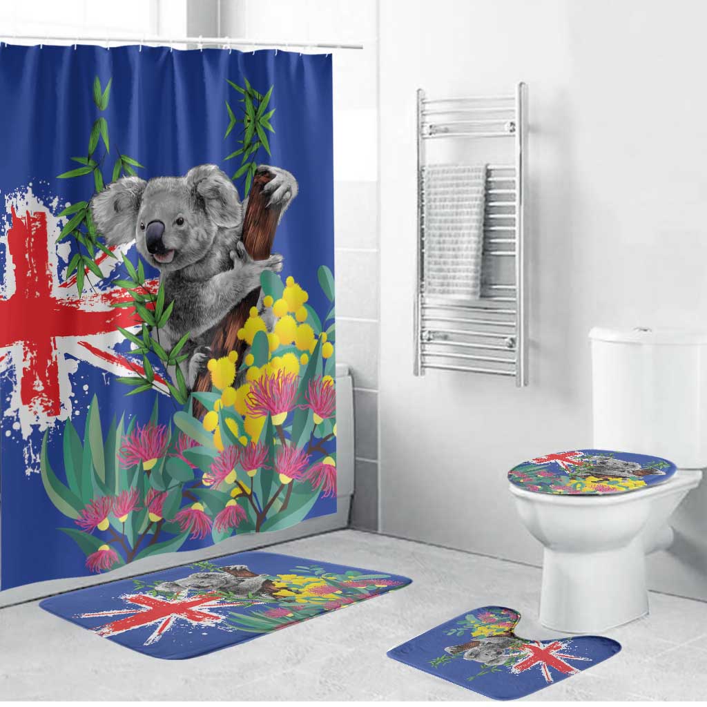 Australia Day Koala Bathroom Set Aussie Aussie Aussie Oi Oi Oi Blue Color - Aussie Hoodie