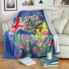 Australia Day Koala Blanket Aussie Aussie Aussie Oi Oi Oi Blue Color - Aussie Hoodie
