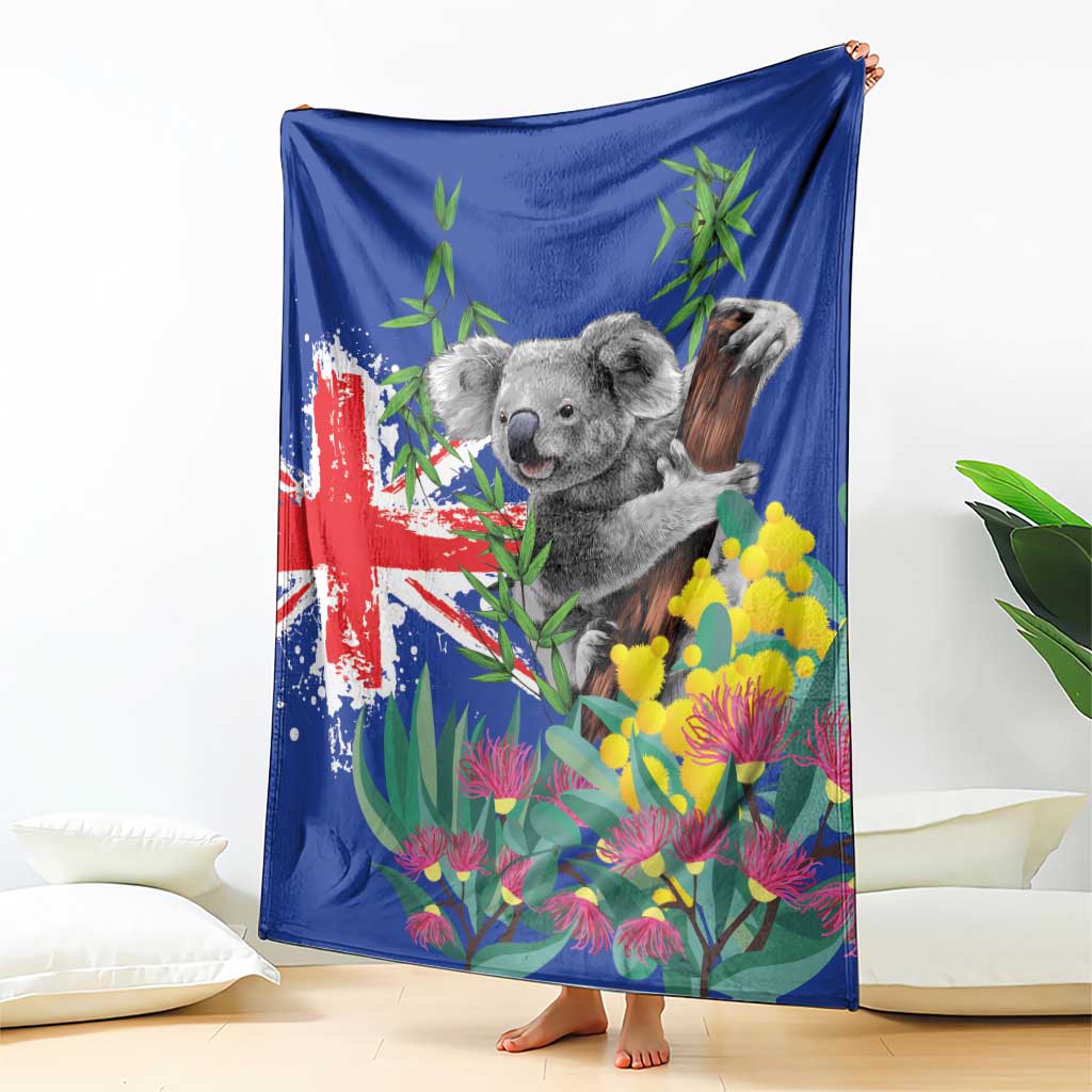 Australia Day Koala Blanket Aussie Aussie Aussie Oi Oi Oi Blue Color - Aussie Hoodie