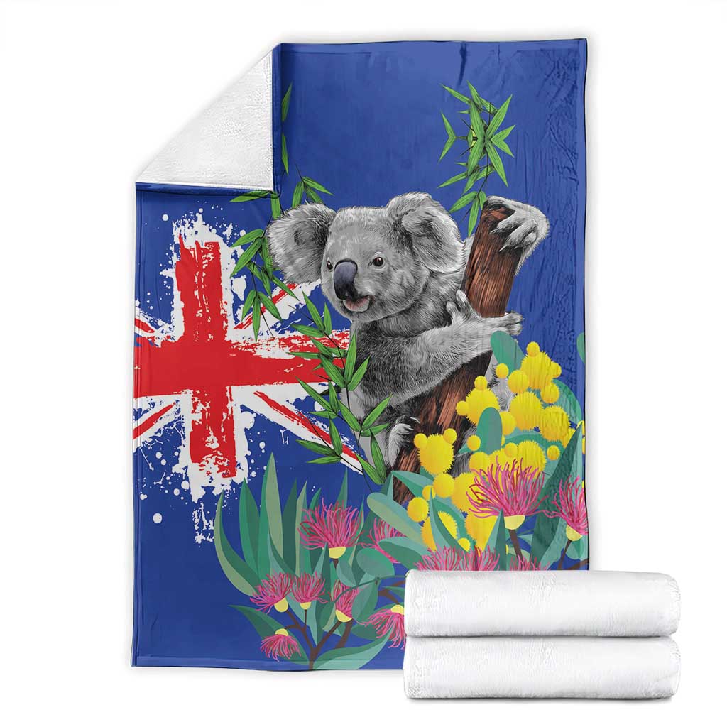 Australia Day Koala Blanket Aussie Aussie Aussie Oi Oi Oi Blue Color - Aussie Hoodie