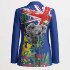 Australia Day Koala Blazer Aussie Aussie Aussie Oi Oi Oi Blue Color - Aussie Hoodie