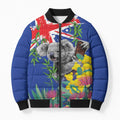 Australia Day Koala Bomber Puffer Jacket Aussie Aussie Aussie Oi Oi Oi Blue Color - Aussie Hoodie